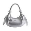 Bolso de un solo hombro, Bolso cruzado de moda de nicho, Nuevo bolso de mano casual retro simple de primavera 2026, Bolso simple de media luna