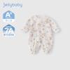 [7A Antibacteriano] Mono de una pieza para bebés recién nacidos niñas, Cuello de pétalos estilo francés, Algodón puro, Ropa de otoño para bebés