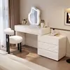 Tocador de Madera Maciza, Dormitorio de Lujo Ligero, Tocador de Gama Alta, Tocador Simple Moderno, Armario, Gabinete de Almacenamiento Integrado