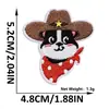 Patche Bordado Popular de Filhote de Desenho Animado, Decoração Fofa de Animal de Estimação com Adesivo Termofusível para Bolsas e Chapéus