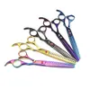 Tesoura para Peixe Shenxingzhe de 7 polegadas Colorida Galvanizada Tesoura para Pet Tesoura Afiadora para Pet Disponível em 5 Cores
