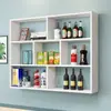 Estante de Vino Moderno Sencillo Gabinete de Vino Montado en Pared Restaurante Hotel Estante de Vino para Colgar en la Pared Estante de Almacenamiento Creativo de Múltiples Niveles