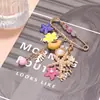 Broche Estilo Oceano Exagerado INS Óleo Drip Incrustado com Strass Colorido Polvo Caranguejo Estilo Doce Divertido Elementos Oceânicos Acessórios para Roupas Broche
