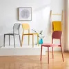 Silla de comedor nórdica sencilla, silla de ocio, silla para el hogar, taburete, silla para adultos, silla con respaldo grueso, silla de plástico, silla para exteriores
