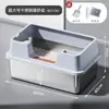 Bandeja de arena para gatos de acero inoxidable, estilo abierto, de lados altos, extragrande, anti-salpicaduras, profundizada, inodoro para gatos semicerrado, accesorios para mascotas