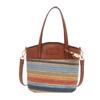 Bolso para Teléfono Móvil Tejido de Paja Transfronterizo 2025 Estilo Nuevo Simple y Moderno Bolso de Hombro Cruzado de Colores Arcoíris Billetera Tejida Versátil