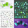 Redanco novo 3D explosões diy padrão luminoso adesivos de unha adesivos de unha adesivos atacado DH-241