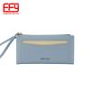 Suministro Directo de la Fuente, Cartera Simple de Color Puro, Cartera Versátil de PU para Mujer, Bolso Japonés y Coreano, Cartera Multifuncional, Portátil para Mujer