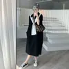 WZXSK Talla Grande 150 kg Casual Estilo Holgado Cuello Polo Manga Corta Vestido Largo para Mujer Verano Holgado Casual Vestido Chal