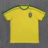 Camiseta de Fútbol Retro 98 Brasil Local de Manga Corta de Venta Caliente Transfronteriza Uniforme de Fútbol Camiseta