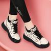 Zapatos Deportivos Casuales de Piel Genuina 2025 para Mujer en Otoño e Invierno con Mayor Altura para Personas Bajas Zapatos Planos Tipo Daddy Blancos de Suela Gruesa Zapatos Pequeños de Piel