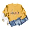 Amazon Wish Estación Independiente Divertida Casual Bonificación Mamá Holgada Sudadera con Cuello Redondo Moda Estampada para Mujer