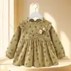 Delantal infantil, babero de manga larga para comer, bata impermeable y resistente a las manchas para bebés niñas, vestido tipo bata de pana para bebé, ropa protectora