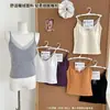 Camisola cálida de forro polar para otoño e invierno con hermoso diseño en la espalda, cuello en V con ribete de encaje, almohadillas en el pecho, tirantes finos, copas fijas y hermoso diseño en la espalda