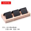 Madera Maciza Cuero Negro Accesorios para Exhibición de Joyería Anillo Pendientes Collar Pulsera Conjunto de Pulseras Decoraciones para Exhibición en Ventana