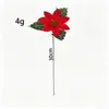 Terciopelo Navideño 5 Picos Ramo Flor Artificial Flor de Pascua Decoración del Hogar Adornos Paisajismo Flores Artificiales Venta Caliente Transfronteriza Al por Mayor