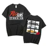 Camiseta Impresa Reversible Cuello Redondo Anime Drift Ae86 Initial D