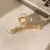 Presilha de Tubarão Estilo Coreano Garra de Cabelo de Acrílico Camélia Acessório de Cabelo Fashion Versátil Grampo Elegante para a Parte de Trás da Cabeça Ornamento de Cabelo para Mulheres