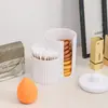Caja Transparente de Bastoncillos de Algodón de Lujo Ligero con Tapa, Frasco de Almacenamiento a Prueba de Polvo, Caja de Almacenamiento de Cosméticos para Escritorio Estilo Nórdico, Bastoncillos de Algodón y Discos de Algodón