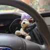 Linda Decoración de Palanca de Cambios de Coche con Perro, Adorno Personalizado de Peluche para Interior de Coche, Decoración Creativa para Coche