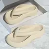 Chanclas de suela gruesa de EVA para mujer, nuevo estilo de verano, versión coreana, sencillas y a la moda, color liso, sandalias de playa, venta al por mayor