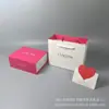 Caja de Regalo del Día de San Valentín Chino con Tapa Magnética abatible, Lápiz Labial, Perfume, Base Cushion, Empaque de Maquillaje Estampado en Oro, Caja de Set de Regalo y Bolsa de Regalo de Mano