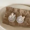 Brincos Super Fada Elegantes de Concha Disco Flor para Mulheres Estilo Férias na Praia Doce Nicho Elegante Moderno Brincos Elegantes