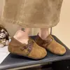 Zapatos de Algodón Casuales de Suela Gruesa de Felpa para Persona Perezosa de Invierno, Nuevos sin Cordones, con Aumento Interno de Altura, para Mujer 2026, Zapatos Tipo Frijol Completamente Cerrados Súper Calientes