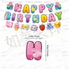 Set de Decoración para Fiesta de Cumpleaños Squishy en Stock: Banner, Adorno para Pastel, Globos, Tela de Fondo