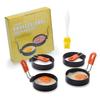 Mango de silicona molde antiadherente para omelette venta caliente transfronteriza traje redondo para omelette de acero inoxidable engrosado