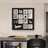 Pintura Colgante de Arte Abstracto Blanco y Negro Minimalista Italiano, Decoración de Mesa para Sala de Estar, Pintura Decorativa de Pared de Fondo para Nicho de Dormitorio