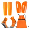 Shin guards de fútbol de venta caliente transfronterizos, calcetines para espinilleras, calcetines de fútbol, juego de bolsa con cordón, equipo de protección personalizado al por mayor