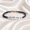 Collar de perlas de imitación de cristal negro para mujer, diseño de verano, cadena de clavícula, elegante, retro, 2023, nuevo collar personalizado