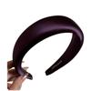 Diadema de satén de alta gama con sensación retro de color sólido, versión ancha, con esponja en la parte superior del cráneo, accesorios para el cabello, nueva horquilla para el tocado