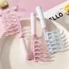Peine Rizo de Dientes Ondulados de Doble Fila con Mango, Peine Masajeador del Cuero Cabelludo, Peine Rizo para Peinado Esponjoso, Peine Rizo Antiestático para Salones de Belleza