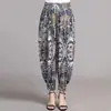 Y2026 Verano Nuevo Estilo Pantalones de Linterna de Seda de Hielo Pantalones Cortos Holgados Delgados Estampados Casuales para Mujer