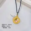 Pingente Redondo Antigo Esmalte Dourado Lótus Rosa Vagem de Lótus Novo Estilo Chinês Vazado Lótus Azul Queimado Areia Dourada Pingente Moda