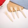 Juego de cuchillo, tenedor y cuchara a juego para llevar desechable degradable cuchillo, tenedor y cuchara pastel pan arroz cubierto cuchillo, tenedor y cuchara