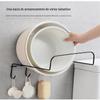 Lavatório, Rack de armazenamento, Casa de banho, WC, Rack, Rack, Punch-free, Bacia suspensa de parede, Pot Rack, Artefato, Gancho de cozinha