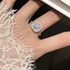 Anillo de Plata de Ley S925 Cuadrado Microincrustado de Moissanita de 1 Quilate 2026 Europeo y Americano Más Vendido al por Mayor Transmisión en Vivo Más Vendido