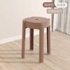 Taburete de plástico para el hogar, banco alto, grueso, apilable, redondo, de goma, para mesa de comedor de repuesto, taburete de molino de viento para habitación de alquiler.