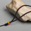 Lanyard simples de corda lisa com pingente joia Pingente vivo de jade corda de carga alta corda de nó plano trançada à mão fivela