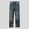 Primavera y Verano 2025 Jeans Holgados Retro Desgastados para Hombre Marca de Moda Juvenil Holgados Pierna Recta Pequeña