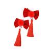 Accesorios para el cabello de Año Nuevo horquilla de saludo festivo de Año Nuevo tocado corona de princesa clip superior niños gran lazo rojo horquilla bebé