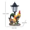 Pareja Transfronteriza Gallo Artesanías de Resina Adornos Jardín Exterior Luces Solares Camino de Jardín Decoración Luces de Paisaje