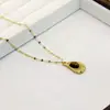 Colar de Aço Titânio Dourado para Mulheres, Não Desbota, Joia de Corrente de Clavícula de Luxo Leve de Nicho, de Alta Qualidade, Versátil, Moderno e Elegante