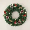 Nuevas Decoraciones Navideñas Transfronterizas Guirnalda Decorativa de PVC Anillo de Ratán 30/40/50/60cm Colgante para Ventana Puerta