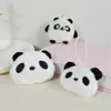 Nuevo Llavero Colgante Cabeza de Panda de Dibujos Animados Colgante de Llavero de Oso Panda de Peluche Accesorios Decorativos para Bolsos