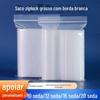 Saco plástico transparente pe com borda branca espessada, autovedante, para alimentos, bolso selado, joias, embalagem de tamanho pequeno, impressão, personalização