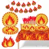 Camión de Bomberos Nuevo Niño de Cumpleaños Fiesta de Cumpleaños Vasos de Papel Platos de Papel Servilletas Mantel Banner Suministros de Decoración de Cumpleaños